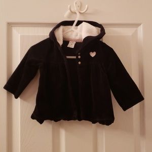 Girl's Carter's Black 9 month hooded sweater